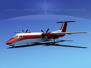 3d dhc-8 q300 model