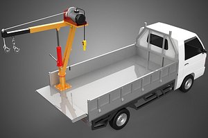 FOLDING TAILGATE BED CRANE HOIST ELECTRIC WINCH PICKUP TRUCK CAR 3D model