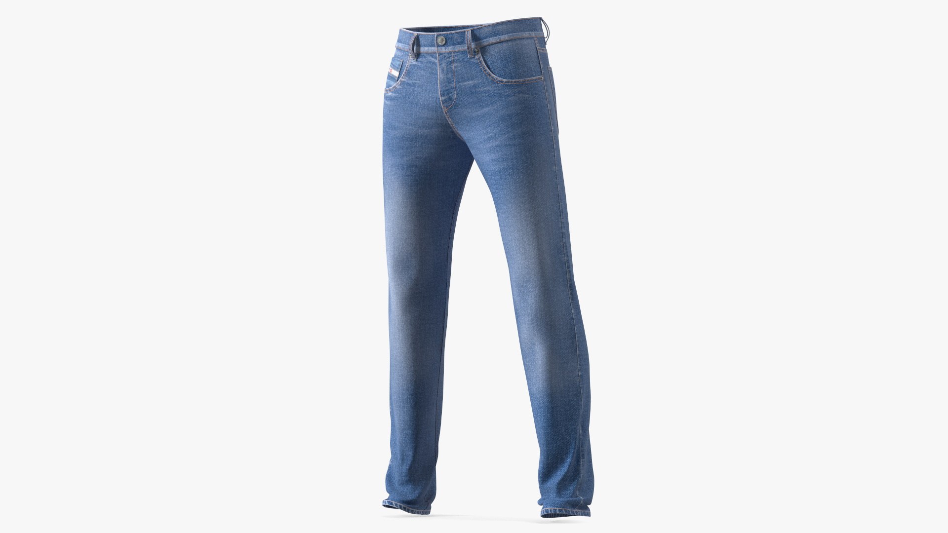 Mens Diesel Jeans Blue 3D model for industrial visualization, technical presentation, simulation, product rendering, and animation