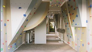 home climbing wall interior design 3D model