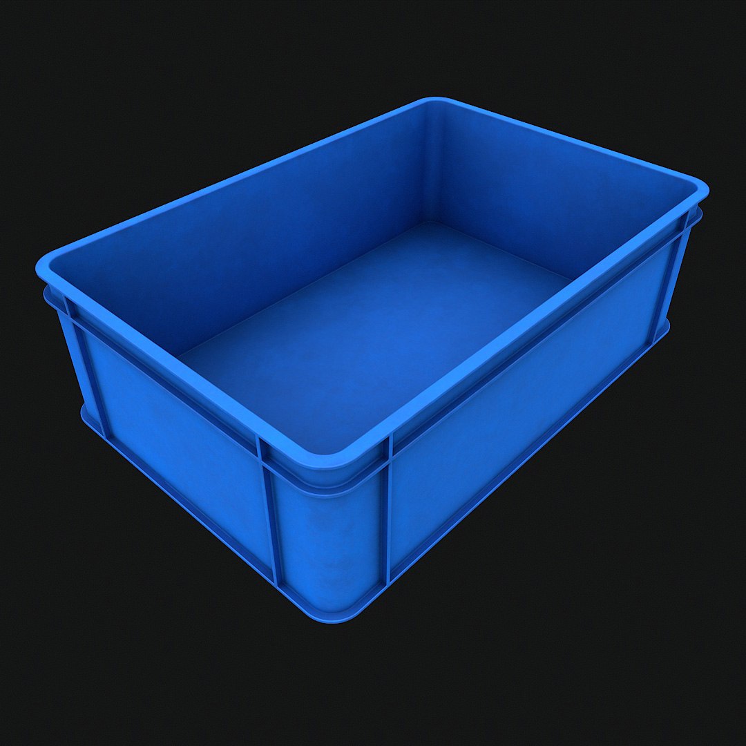 3D Blue Plastic Storage Industrial Container - TurboSquid 2537310
