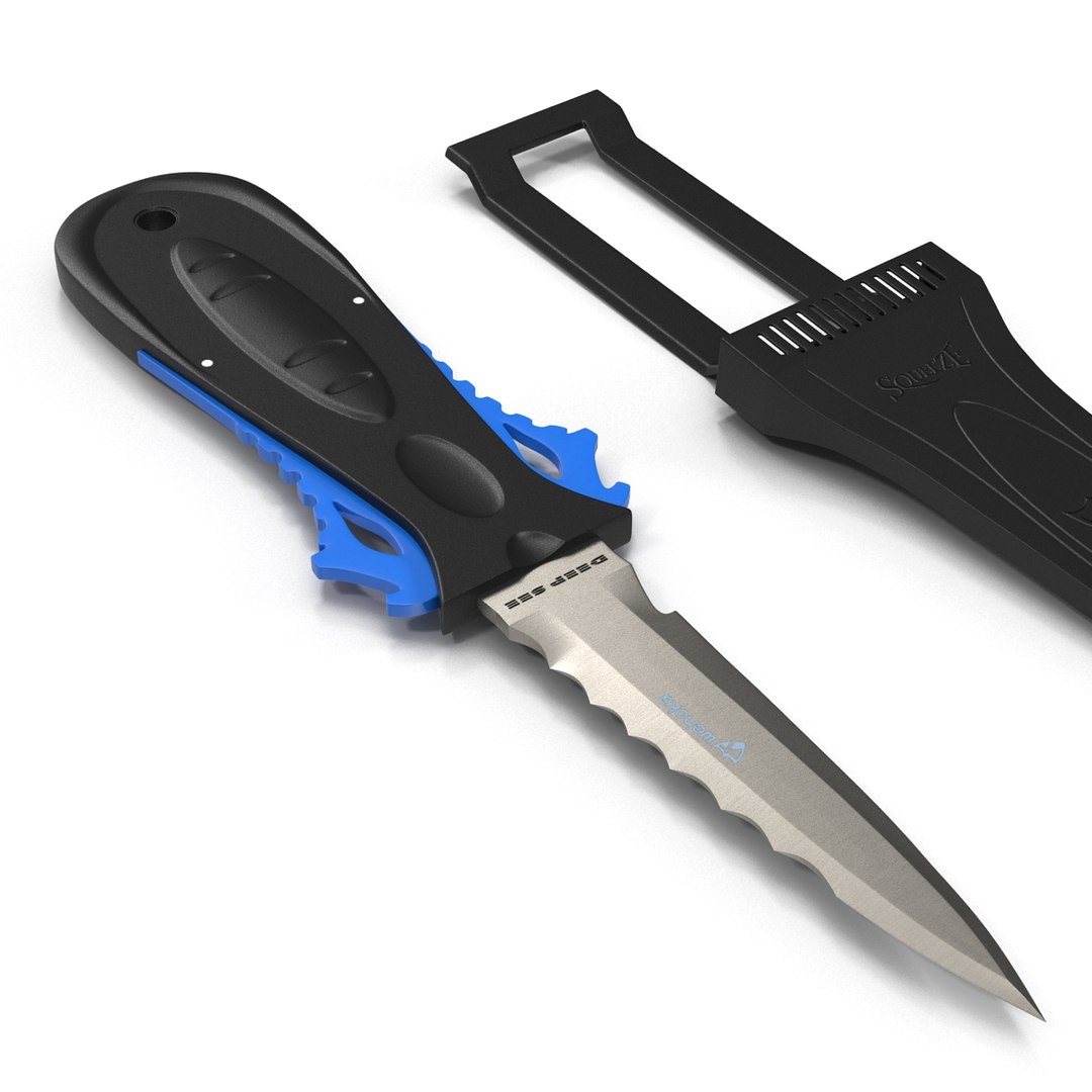 Dive Knife Set 3d Model