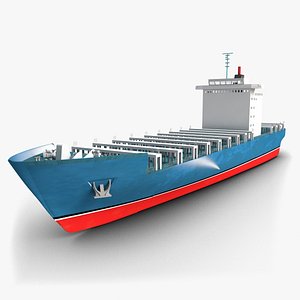 3ds max container ship