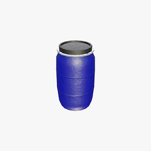 Plastic Open Head Drum 220L 3D model