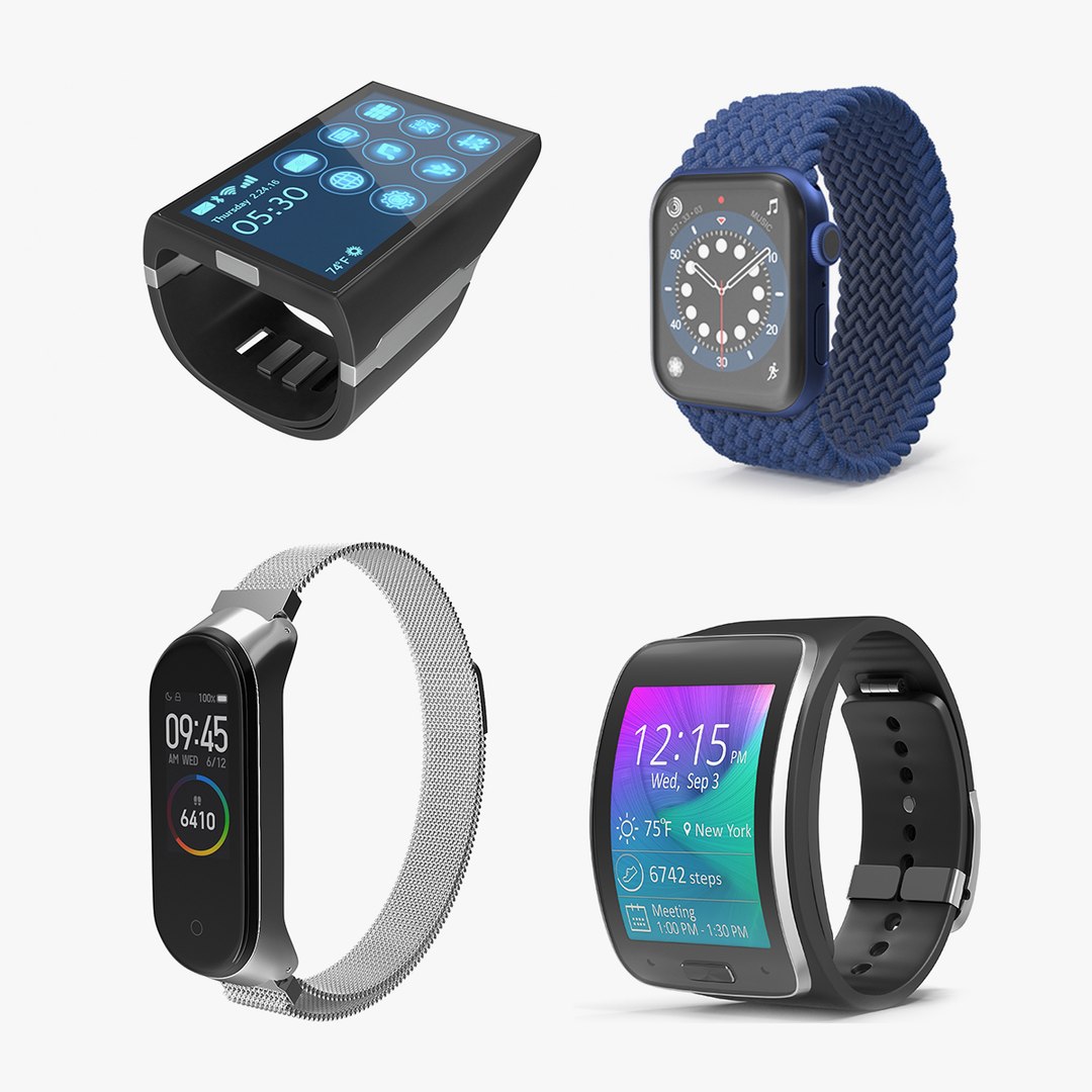 Smart Watches Collection 3 3D model preview