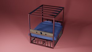 BDSM bed 3D model