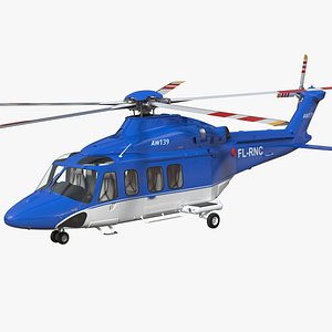 3D agustawestland aw139 helicopter