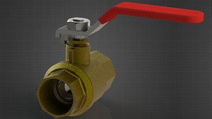 3D ball valve model