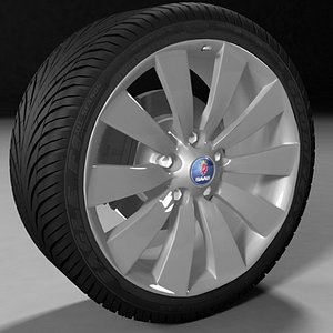 3d wheel saab model