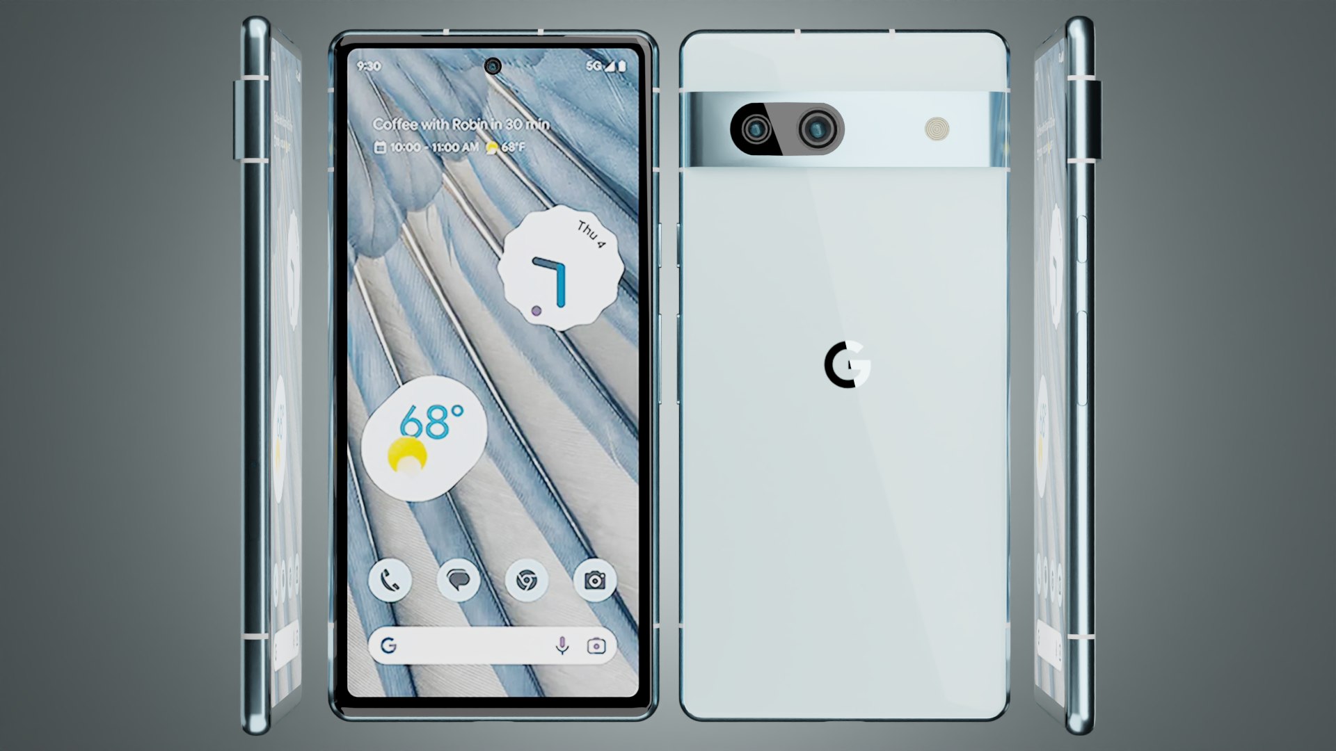 Google Pixel 7a Light Blue Model - TurboSquid 2054656