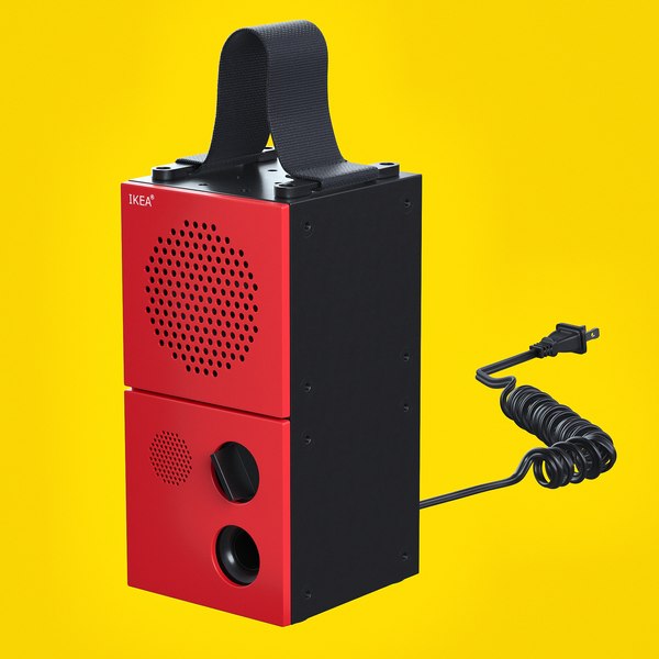 Ekstraordinær Behandling Jernbanestation 3D closeup ikea frekvens speaker model - TurboSquid 1660721
