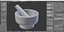 3D kitchen mortar pestle model