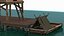 Overwater Bamboo Hut with Raft and Tent