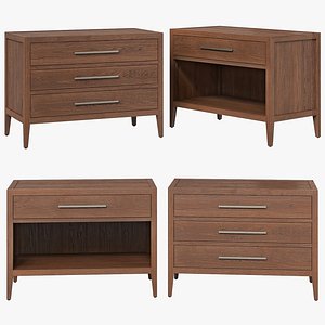 Restoration Hardware nightstand French Contemporary 38 model