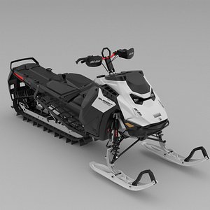 Snowmobile Ski-Doo Summit Adrenaline 600R E-TEC 154  Grey and Black 2025 3D