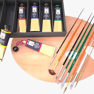 3d model of artists tools