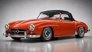 Mercedes Benz 190 SL 3D Model 3D
