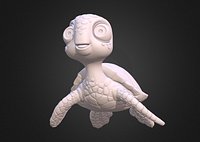 Sea Turtle (Green turtle (ready to 3D print))