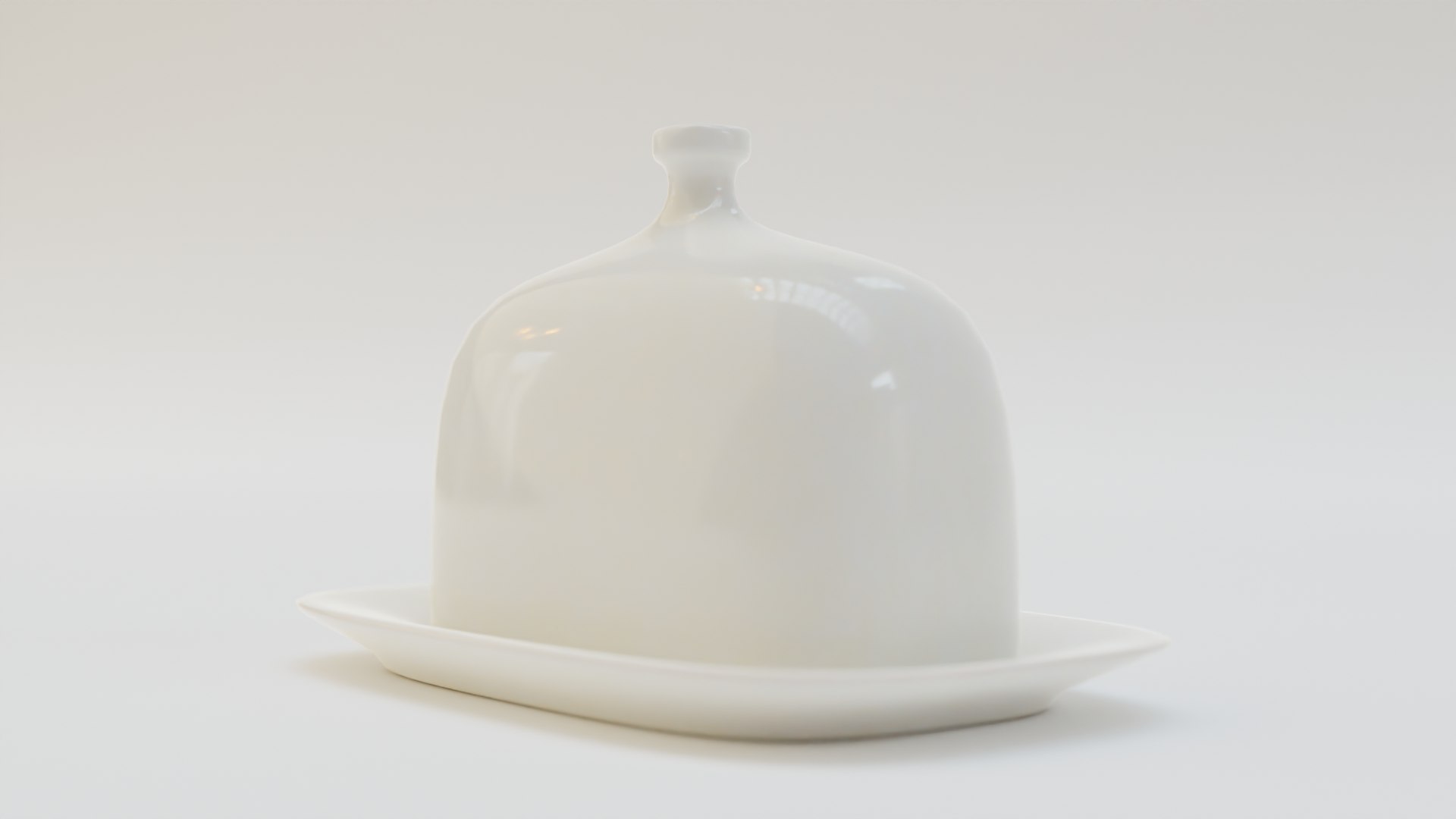 3D Ceramic Butter Dish - TurboSquid 1909730