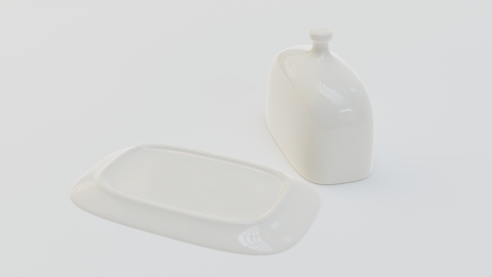 3D Ceramic Butter Dish - TurboSquid 1909730