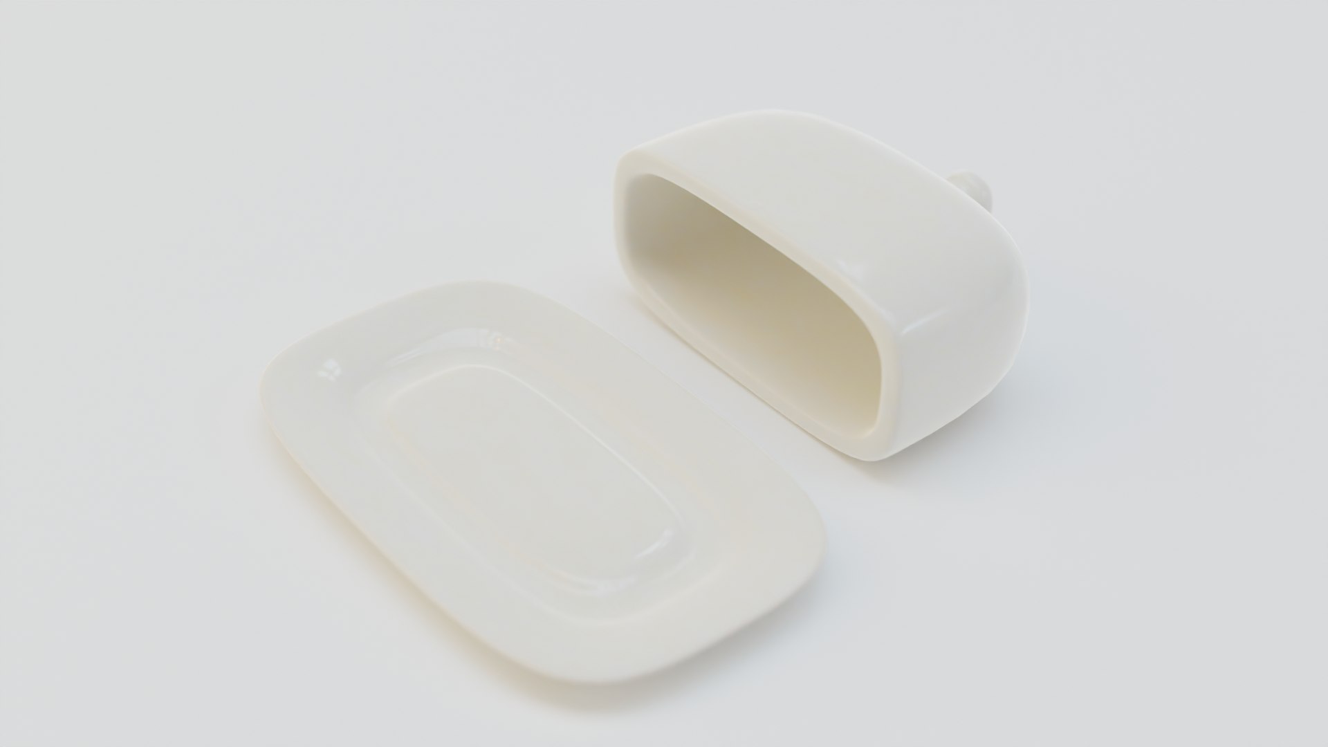 3D Ceramic Butter Dish - TurboSquid 1909730