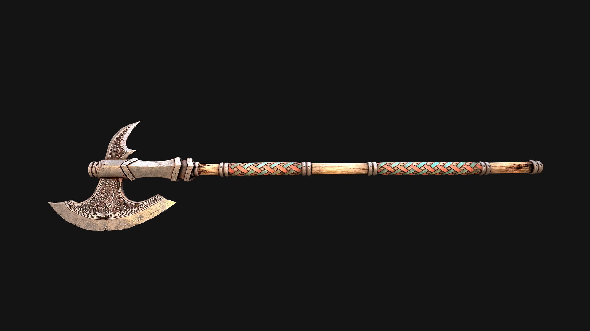 3D Medieval Axe Halberd Weapon - TurboSquid 2536676