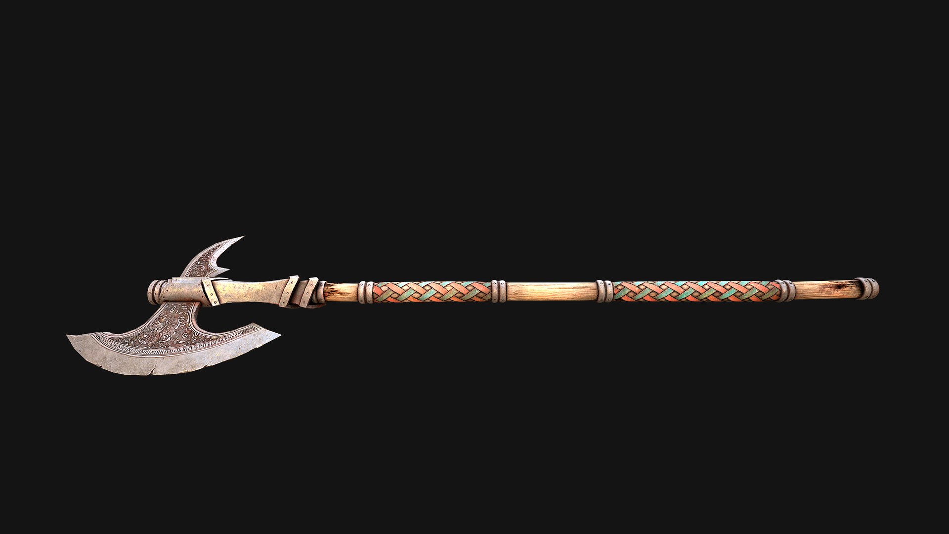 3D Medieval Axe Halberd Weapon - TurboSquid 2536676