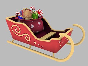 santa sled 3D
