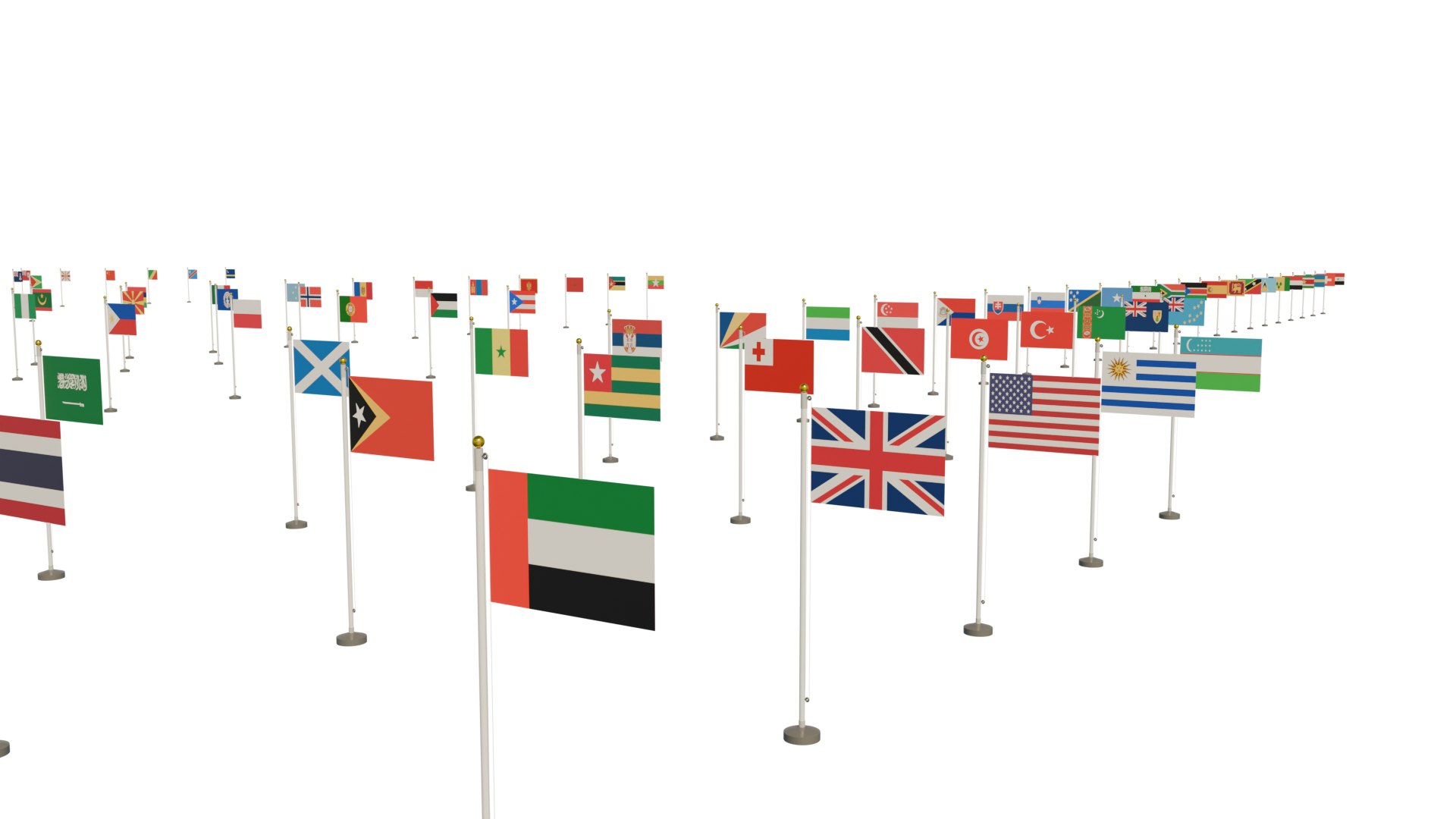 All Country FLAGS Model - TurboSquid 2470934