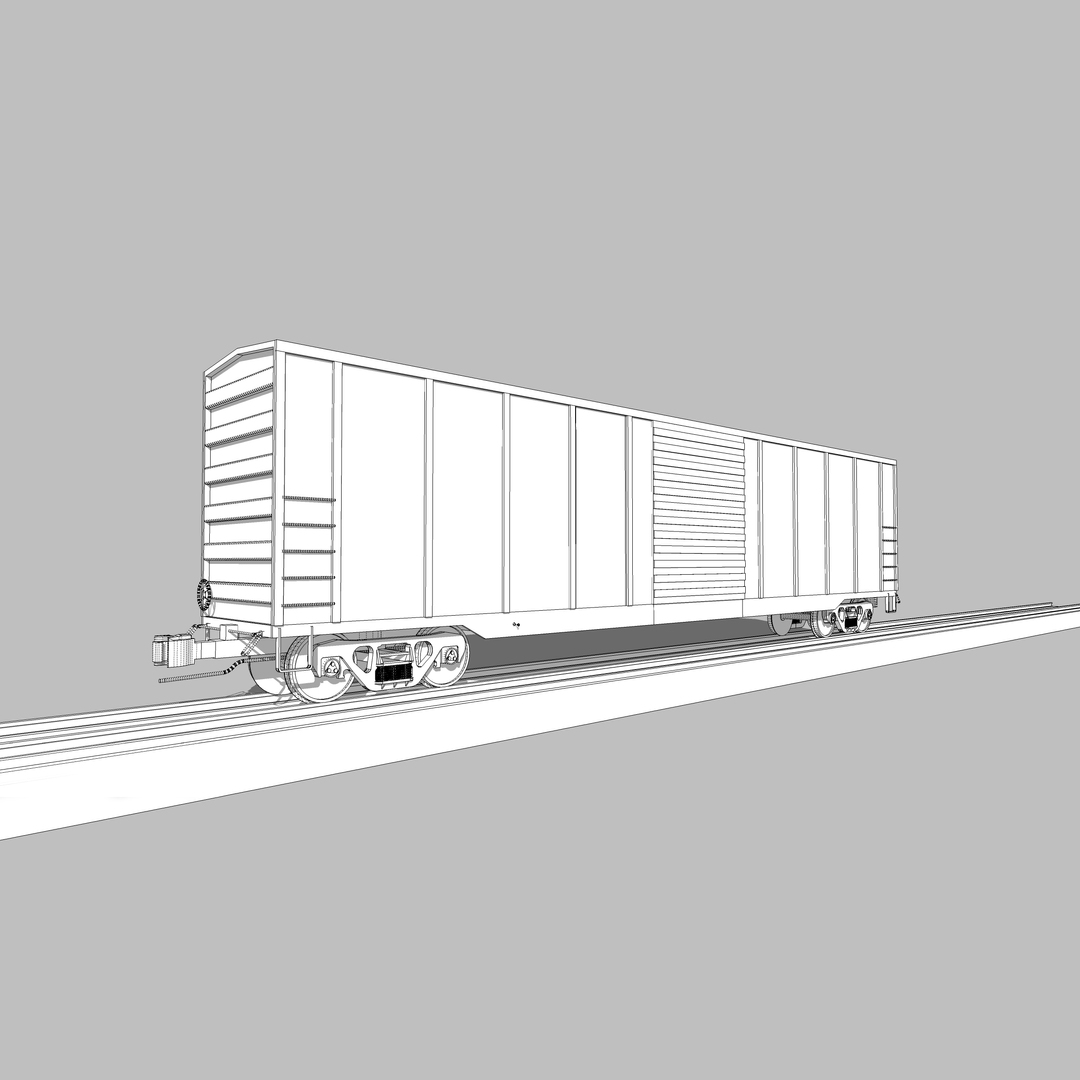 cinema4d train car cargo