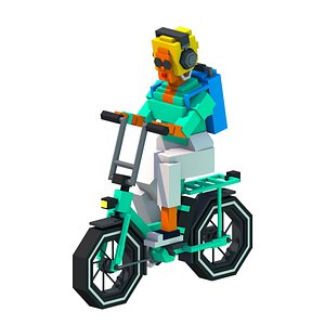 3D model Cartoon WOMAN 01