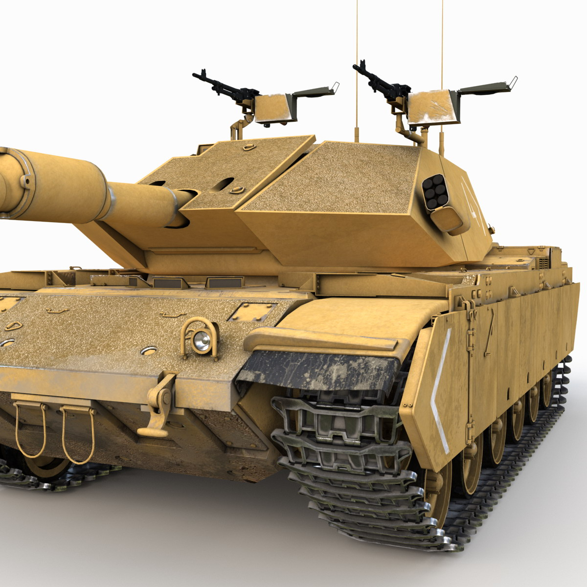 3d model main battle tank sabra