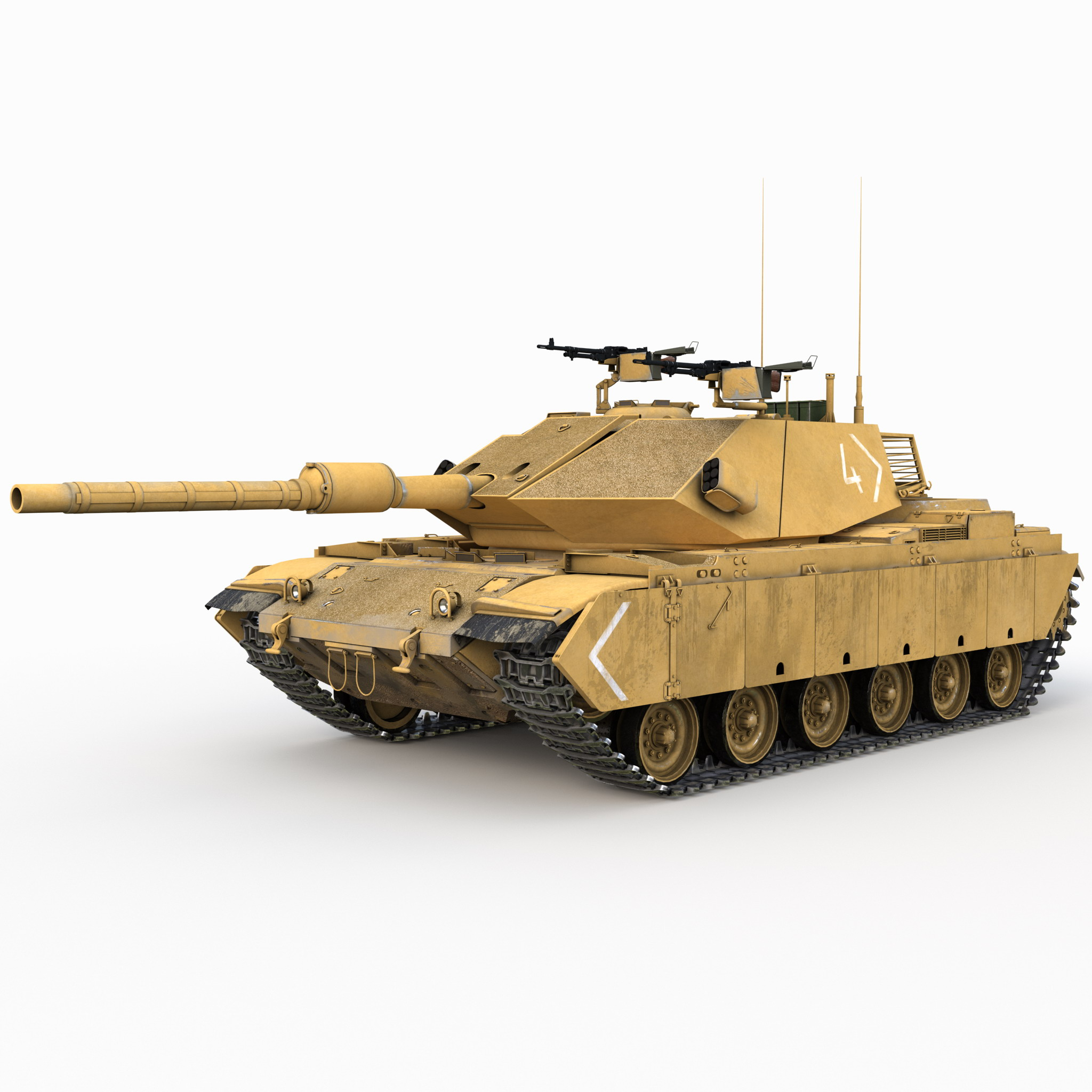 3d model main battle tank sabra