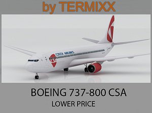 3d model airplane boeing 737-800 csa