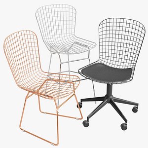 wire chairs 3D model