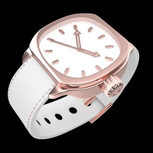 Leather Strap Rose Gold Watch
