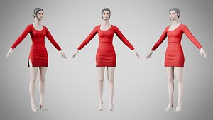 Dress 54 Alabama Crimson With Design 3D