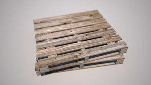 Wooden Pallet Low Poly High Quality Low-poly 3D model