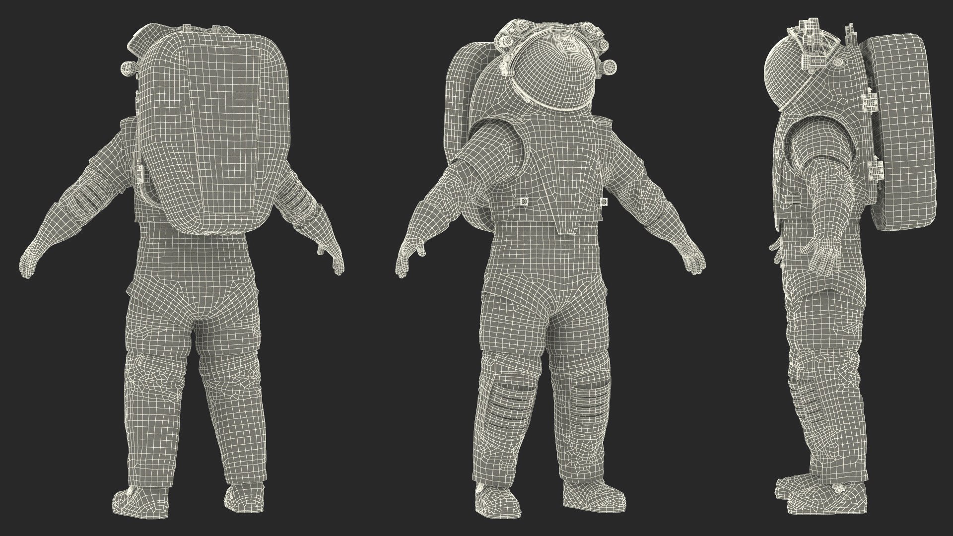 Astronaut In NASA Axiom Spacesuit A-pose Fur 3D Model - TurboSquid 2112218
