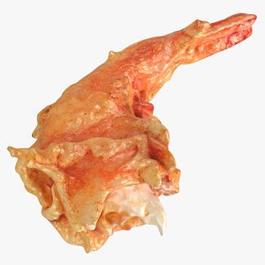 3D Fried Shrimp Cut 01