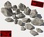 Rocks - Stones 1 Jagged RS15 - Grey 3D rocks or stones