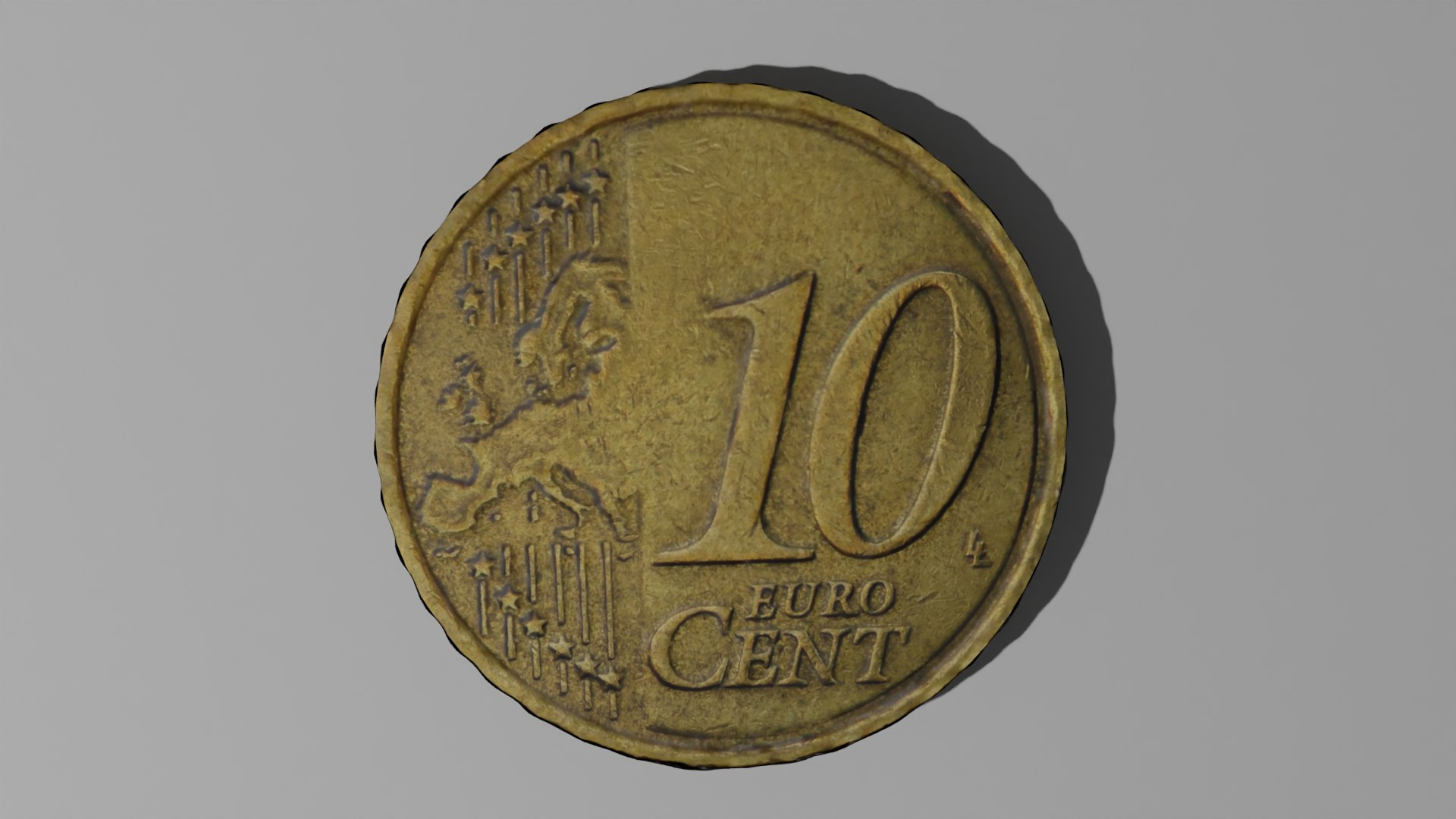 Free 3D 10 Cent Euro Coin - TurboSquid 1978386