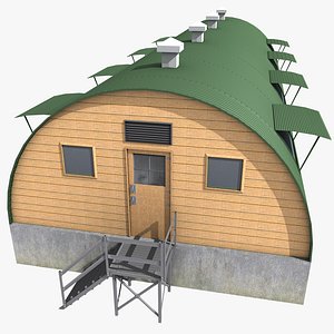 3d model quonset barrack