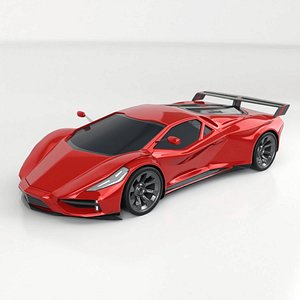3D Vikintados supercar concept model