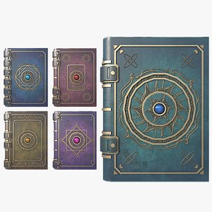 3D Fantasy book collection