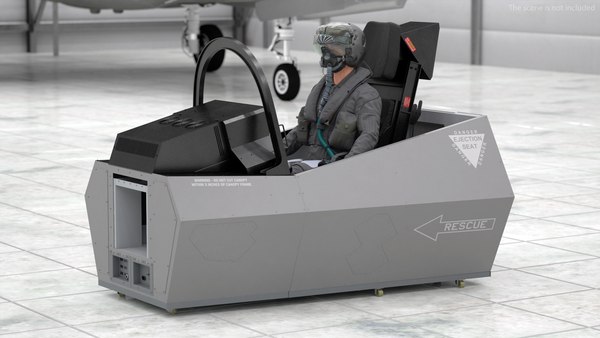 modelo 3d Simulador de cabina del F-35 con piloto de la USAF ...