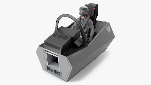modelo 3d Simulador de cabina del F-35 con piloto de la USAF ...
