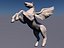 High Poly Pegasus Sculpture