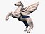 High Poly Pegasus Sculpture