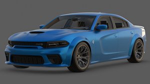 2020 Dodge Charger SRT Hellcat Daytona 50th Anniversary 3D Model American Muscle Sedan Legend
